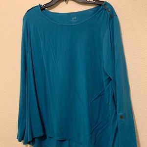 J. Jill Button Shoulder Tee